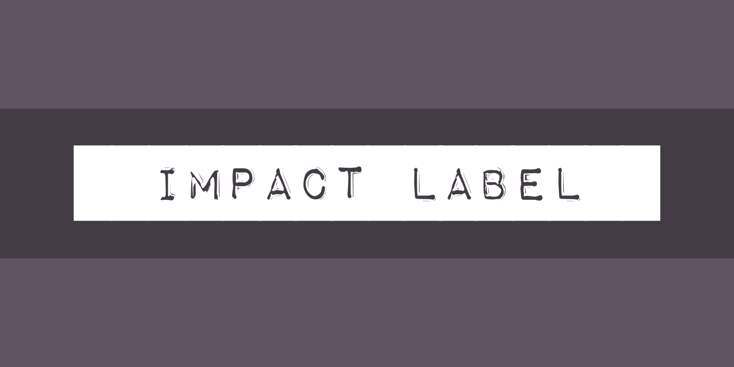 Пример шрифта Impact Label #1